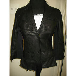 NWT $595 9/15 from Saks Fifth Avenue Women's LAMBSKIN Leather Jacket SZ 2 S